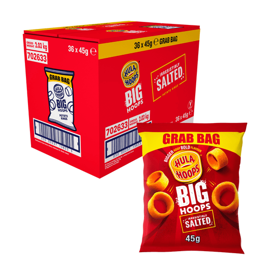 Hula Hoops Big Hoops Irresistibly Salted 45g - UK Food & Drink - 5000237138342