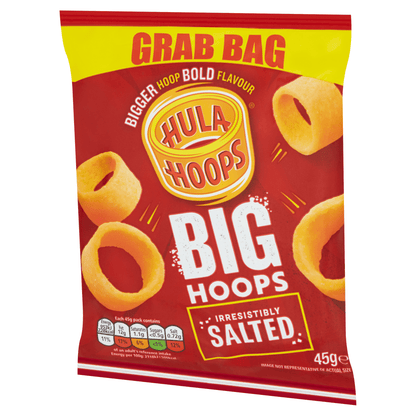 Hula Hoops Big Hoops Irresistibly Salted 45g - UK Food & Drink - 5000237138342