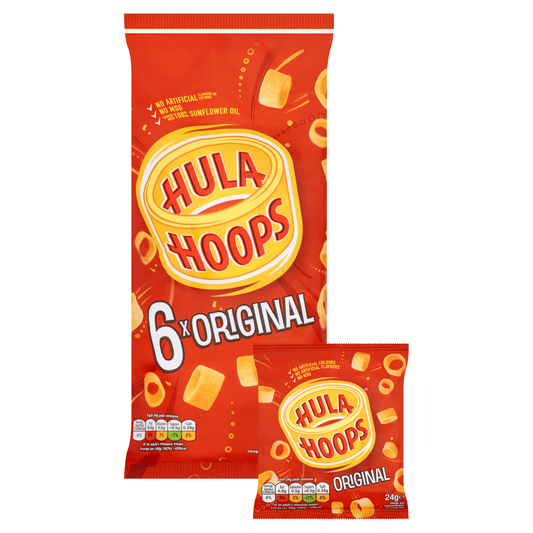 Hula Hoops Original 6 x 24g - UK Food & Drink - 5000237117446