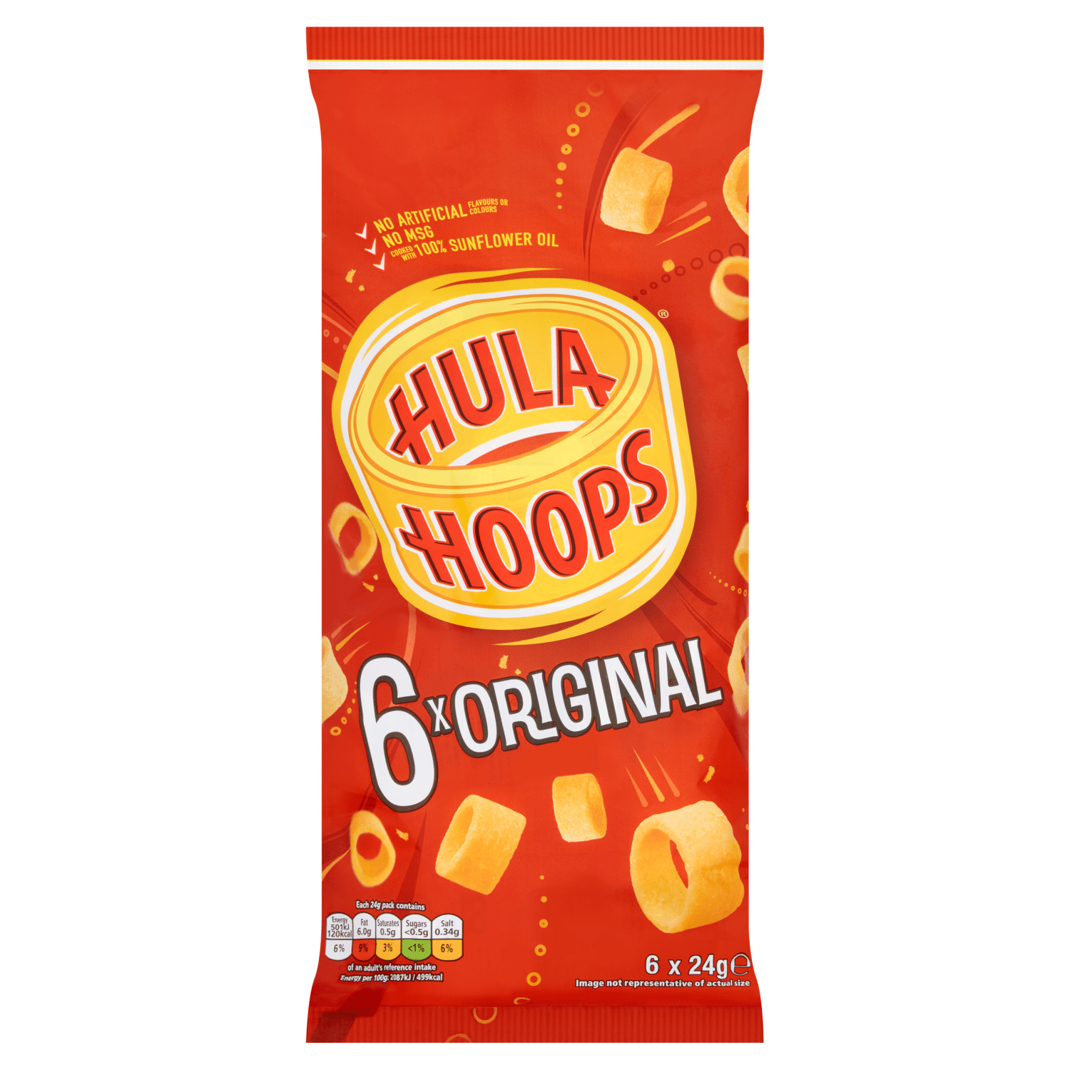 Hula Hoops Original 6 x 24g - UK Food & Drink - 5000237117446