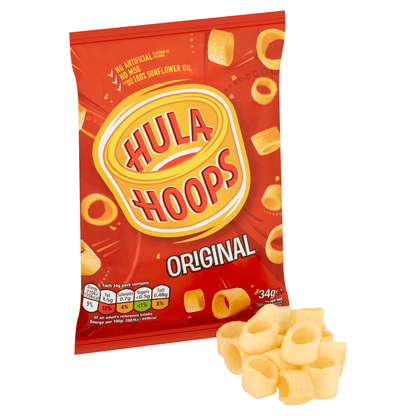 Hula Hoops Original Crisps 34g - UK Food & Drink - 5000237060964