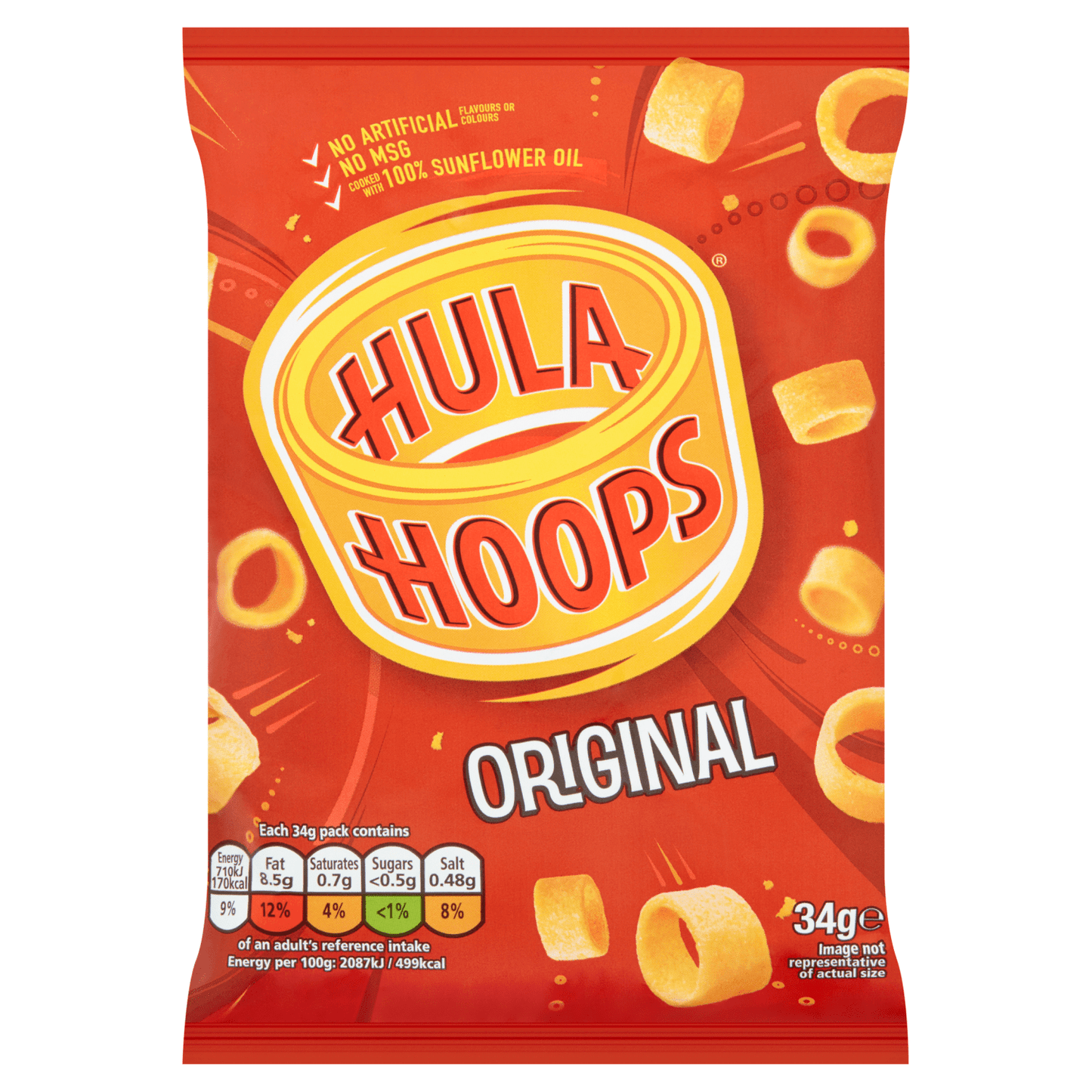 Hula Hoops Original Crisps 34g - UK Food & Drink - 5000237060964