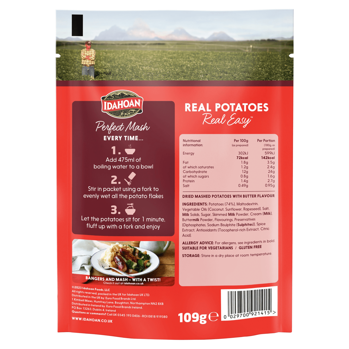 Idahoan Perfect Mash Buttery 109g - UK Food & Drink - 29700921415