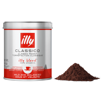 illy Ground Coffee, Espresso, Classico Roast 125g - UK Food & Drink - 8003753900704