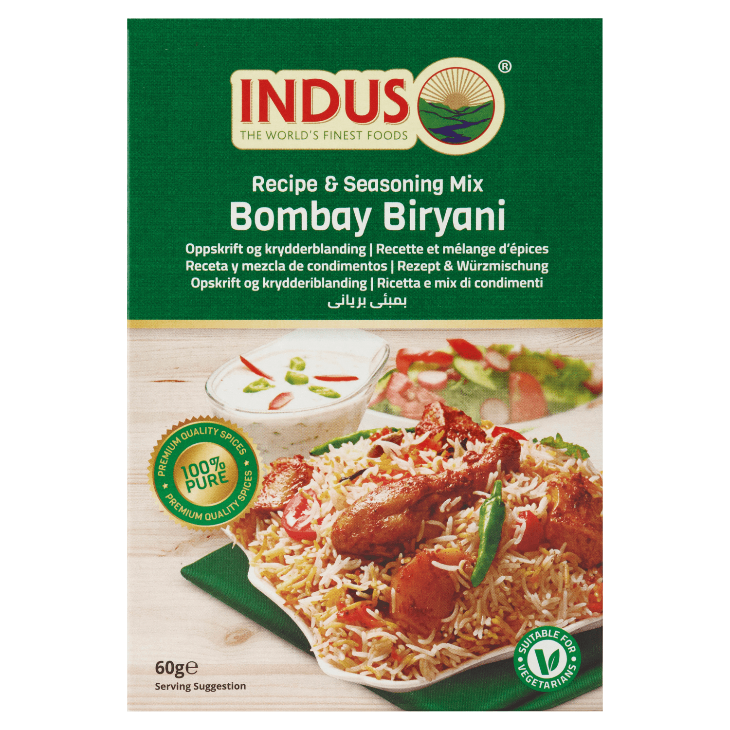 Indus Recipe & Seasoning Mix Bombay Biryani 60g - UK Food & Drink - 5060476794211