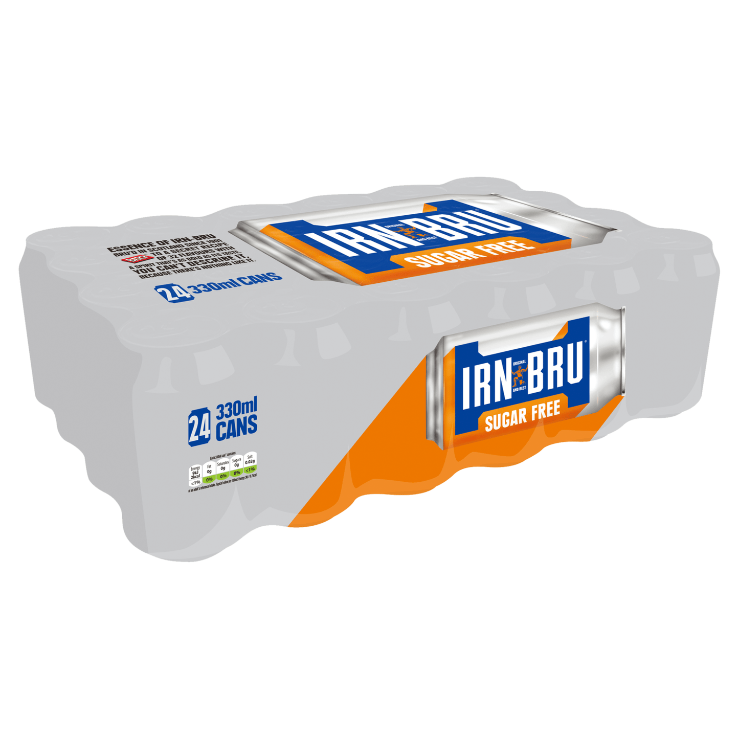 IRN - BRU Sugar Free Soft Drink 24 x 330ml Cans - UK Food & Drink - 5000382015246
