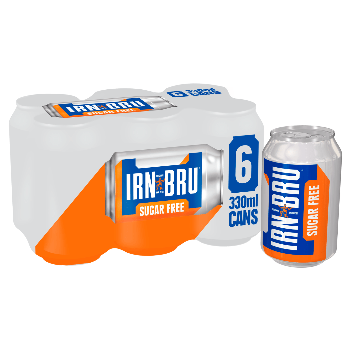 IRN - BRU Sugar Free Soft Drink 6 x 330ml Cans - UK Food & Drink - 5000107004388