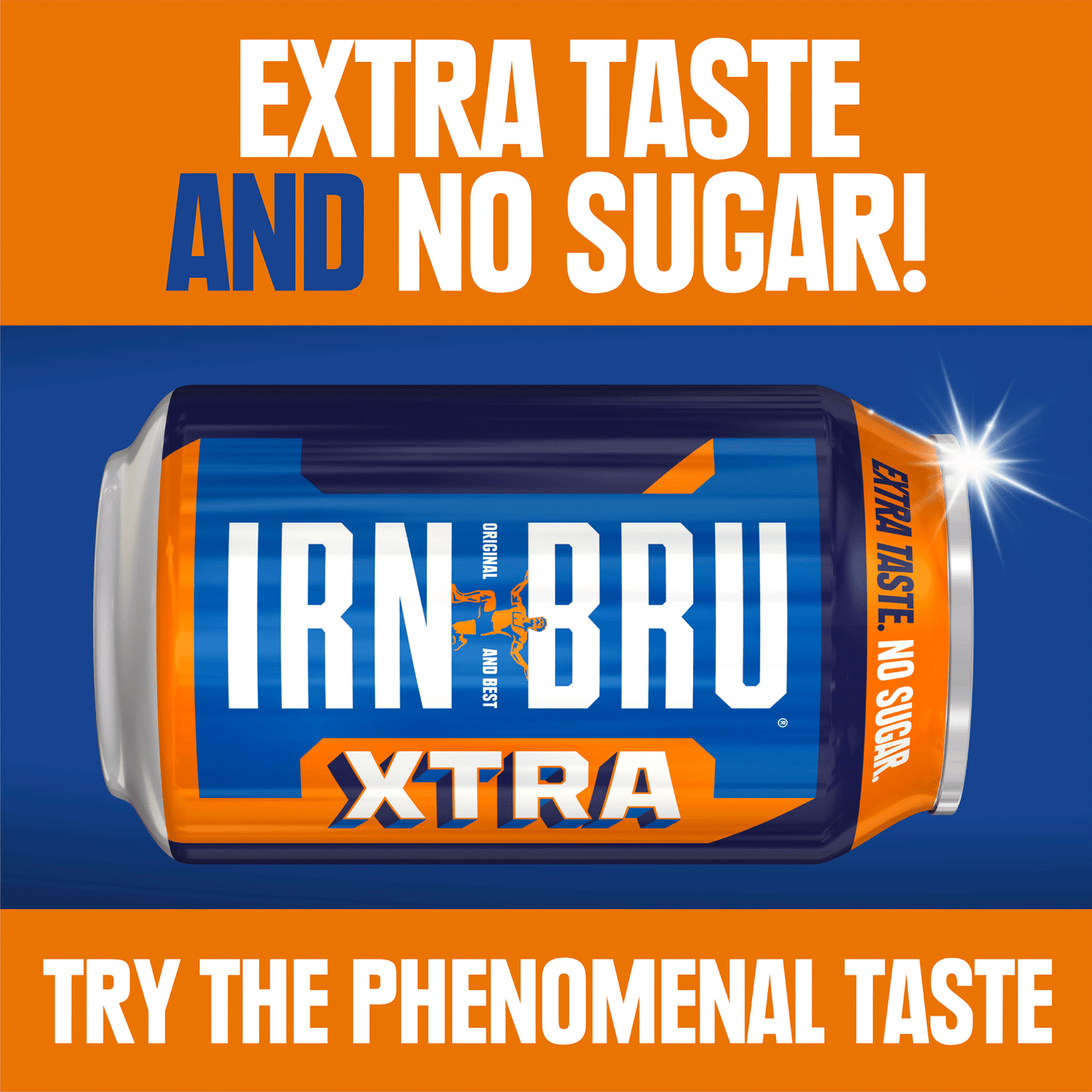 IRN - BRU Xtra Sugar Free Soft Drink 24 x 330ml Cans - UK Food & Drink - 5000382102588