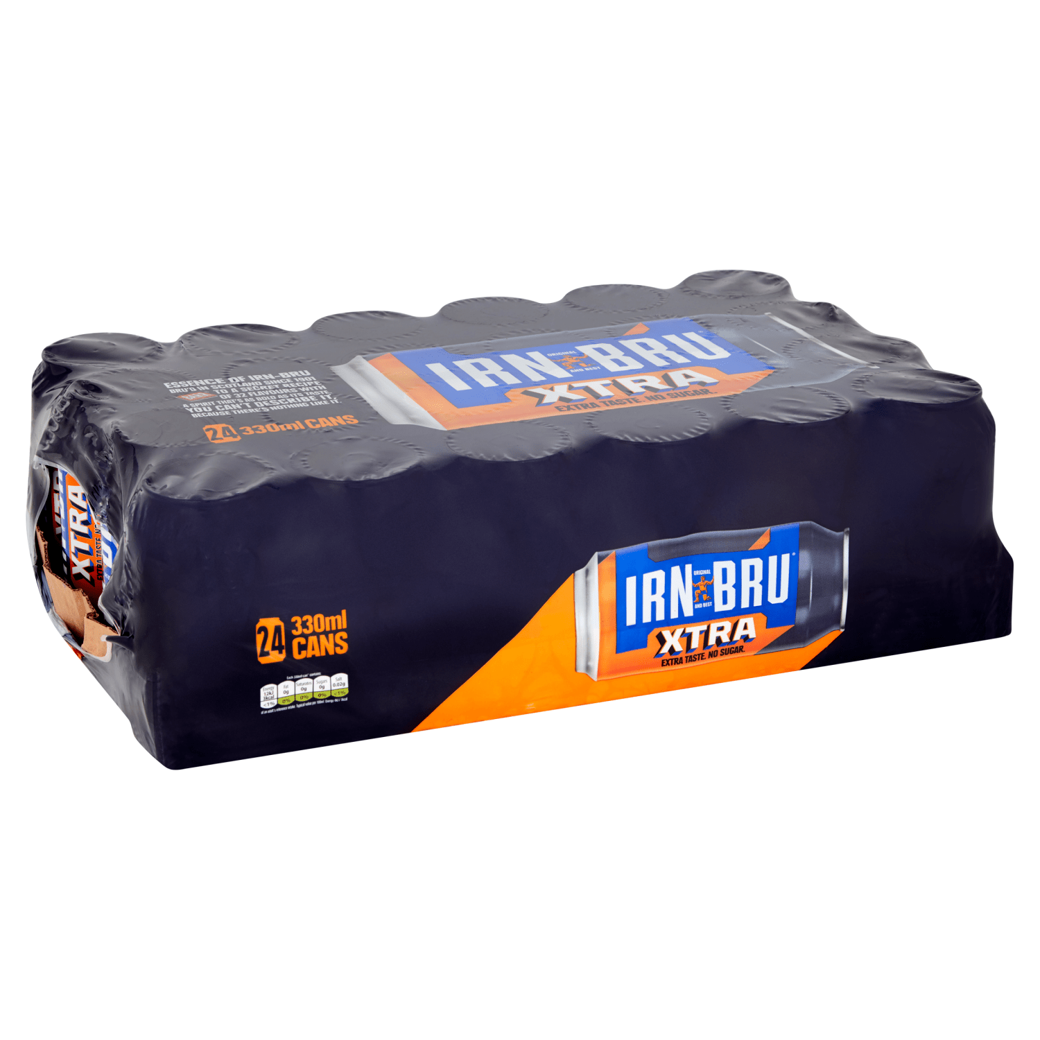 IRN - BRU Xtra Sugar Free Soft Drink 24 x 330ml Cans - UK Food & Drink - 5000382102588