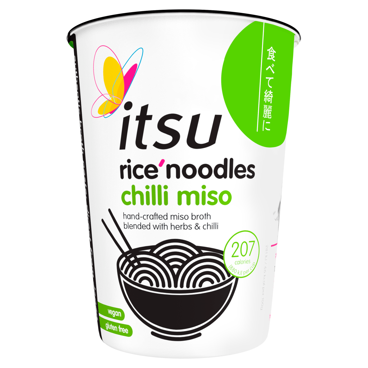 Itsu Chilli Miso Rice' Noodles 63g - UK Food & Drink - 5060262485309
