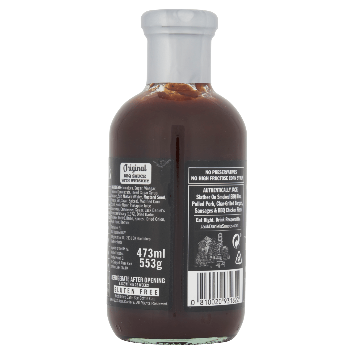 Jack Daniel's Original BBQ Sauce 553g - UK Food & Drink - 810020931822