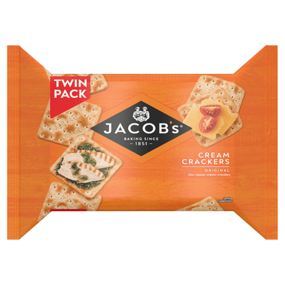 Jacob's Cream Crackers Original 2 x 200g - UK Food & Drink - 5000137269900