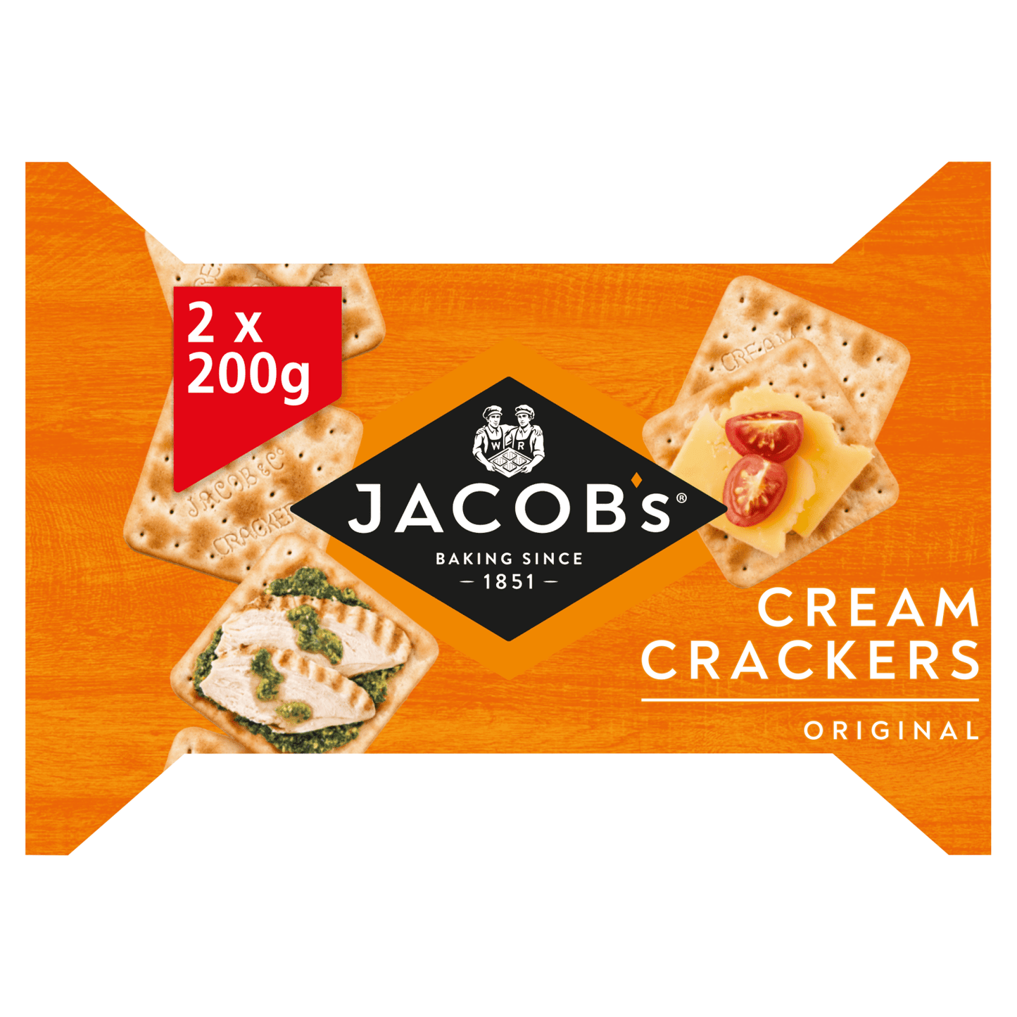 Jacob's Cream Crackers Original 2 x 200g - UK Food & Drink - 5000137269900