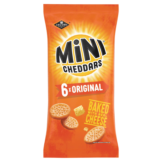Jacob's Mini Cheddars 6 Original 138g - UK Food & Drink - 5000168035031