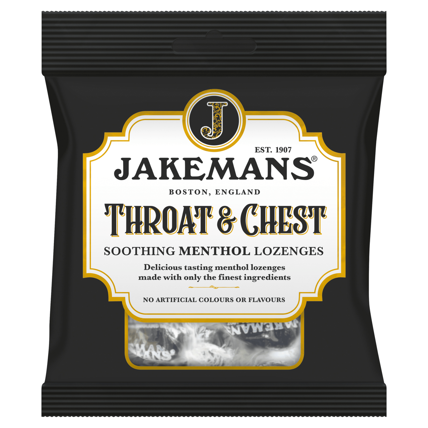 Jakemans Throat & Chest Soothing Menthol Lozenges 73g - UK Food & Drink - 5030104005064