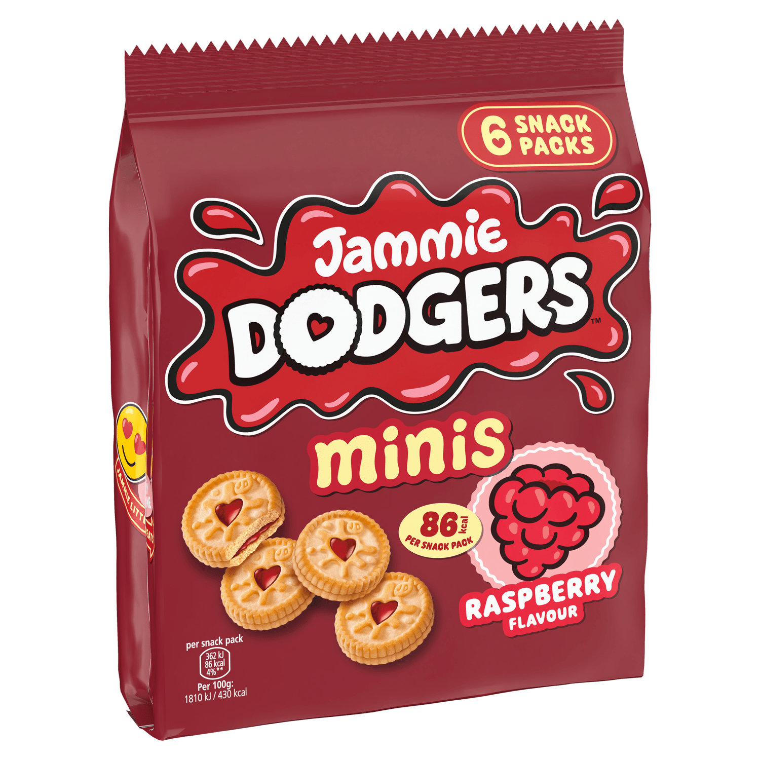 Jammie Dodgers Minis Raspberry Flavour 120g (6 x 20g) - UK Food & Drink - 72417171338