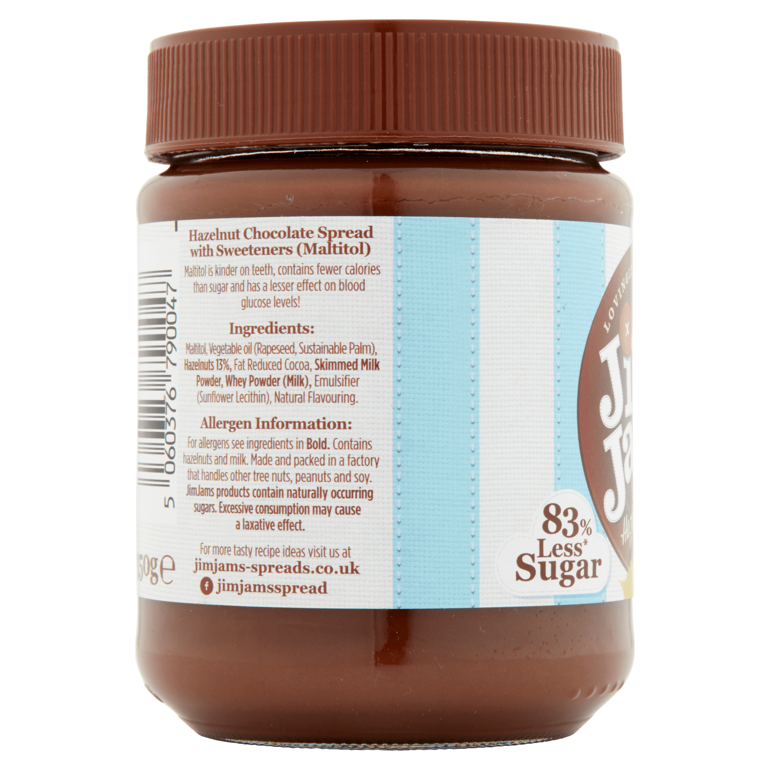 JimJams No Added Sugar Hazelnut Chocolate Spread 350g - UK Food & Drink - 5060376790047
