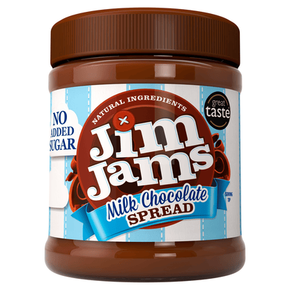 JimJams No Added Sugar Milk Chocolate Spread 350g - UK Food & Drink - 5060376790054
