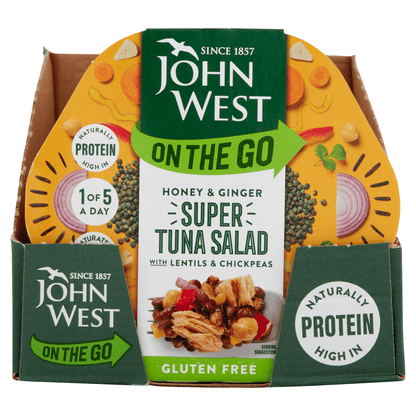 John West On the Go Honey & Ginger Super Tuna Salad 220g - UK Food & Drink - 5000171060075