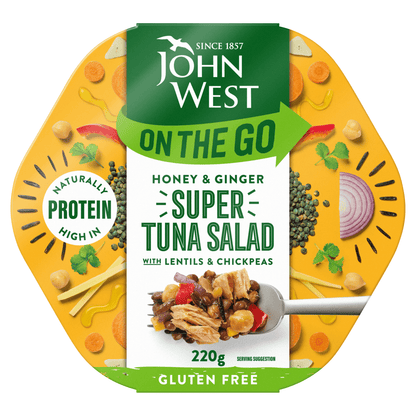 John West On the Go Honey & Ginger Super Tuna Salad 220g - UK Food & Drink - 5000171060075
