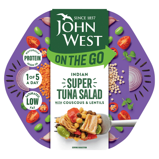 John West On the Go Indian Super Tuna Salad 220g - UK Food & Drink - 5000171060068