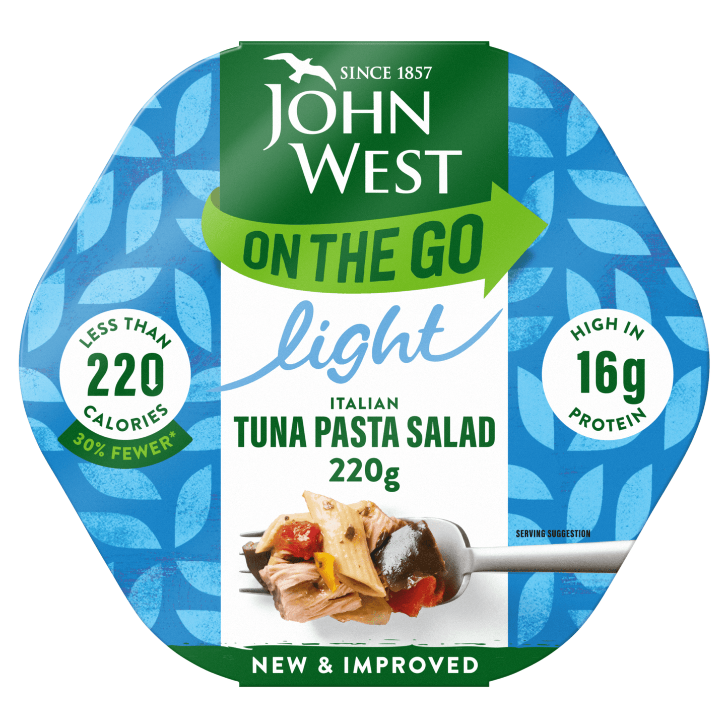 John West On the Go Light Italian Tuna Pasta Salad 220g - UK Food & Drink - 5000171054449