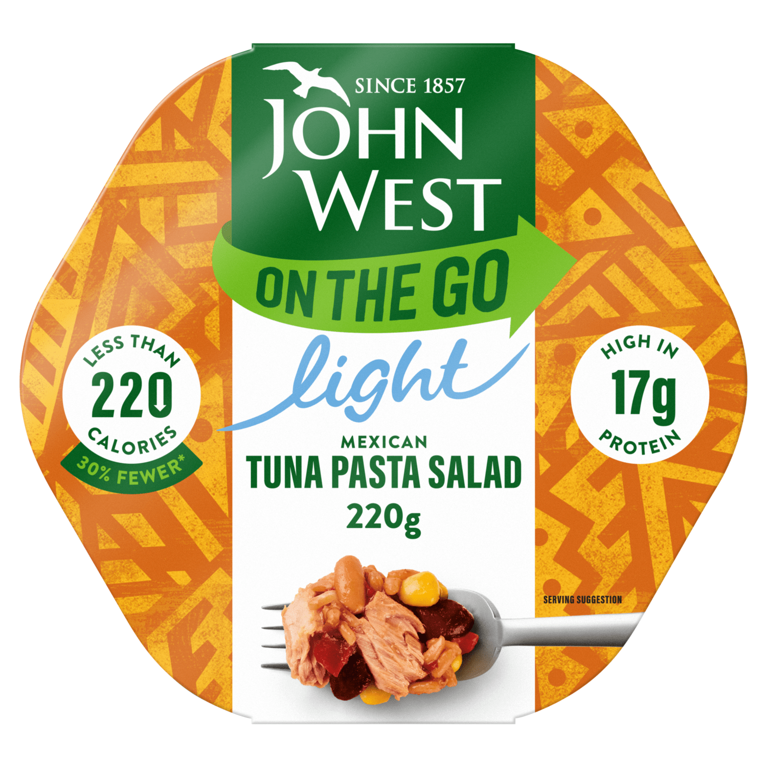 John West on the Go Light Mexican Tuna Bean Salad 220g - UK Food & Drink - 5000171054456
