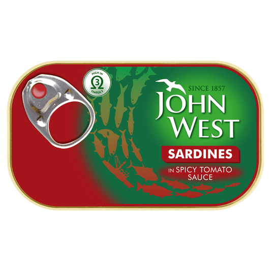 John West Sardines in Spicy Tomato Sauce 120g - UK Food & Drink - 5000171051202