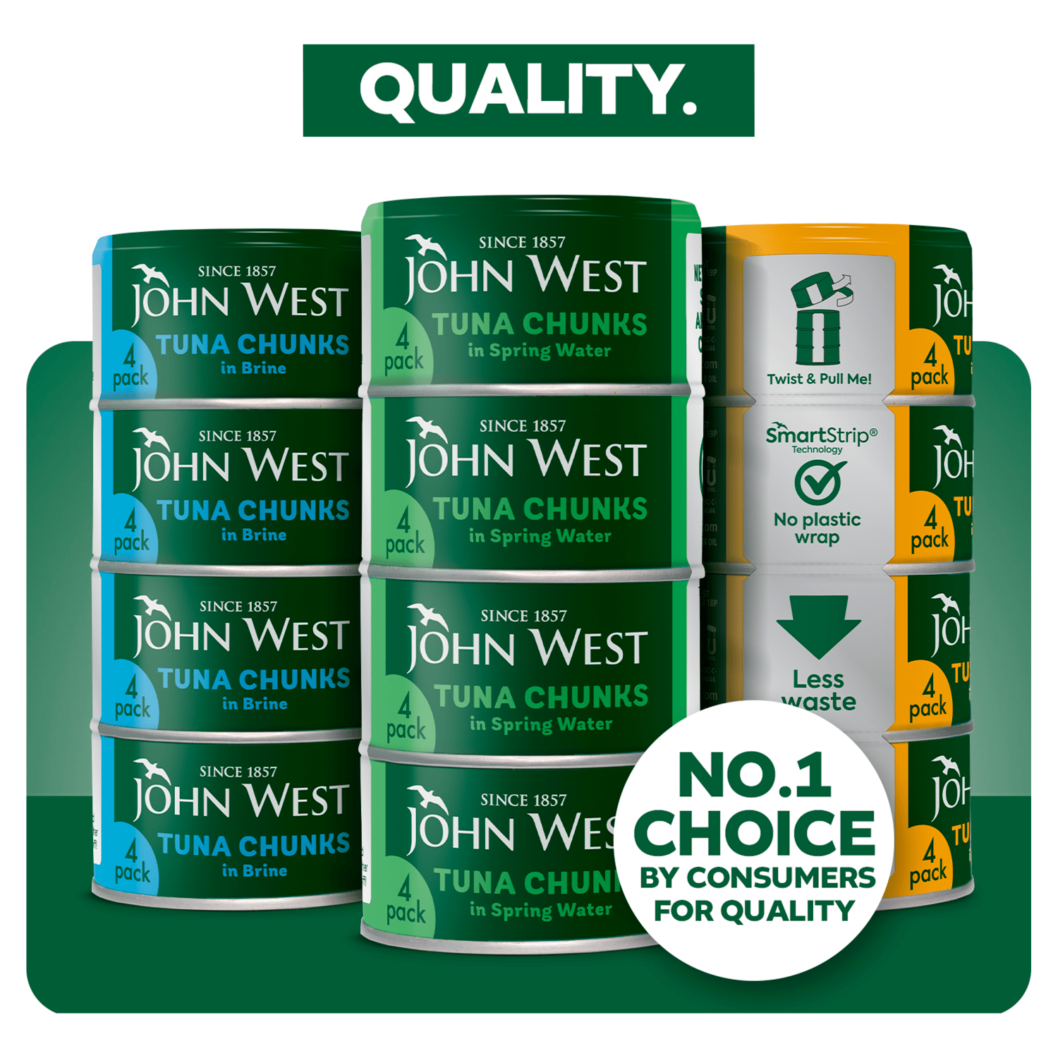 John West Tuna Chunks in Spring Water 125g - UK Food & Drink - 5000171061492