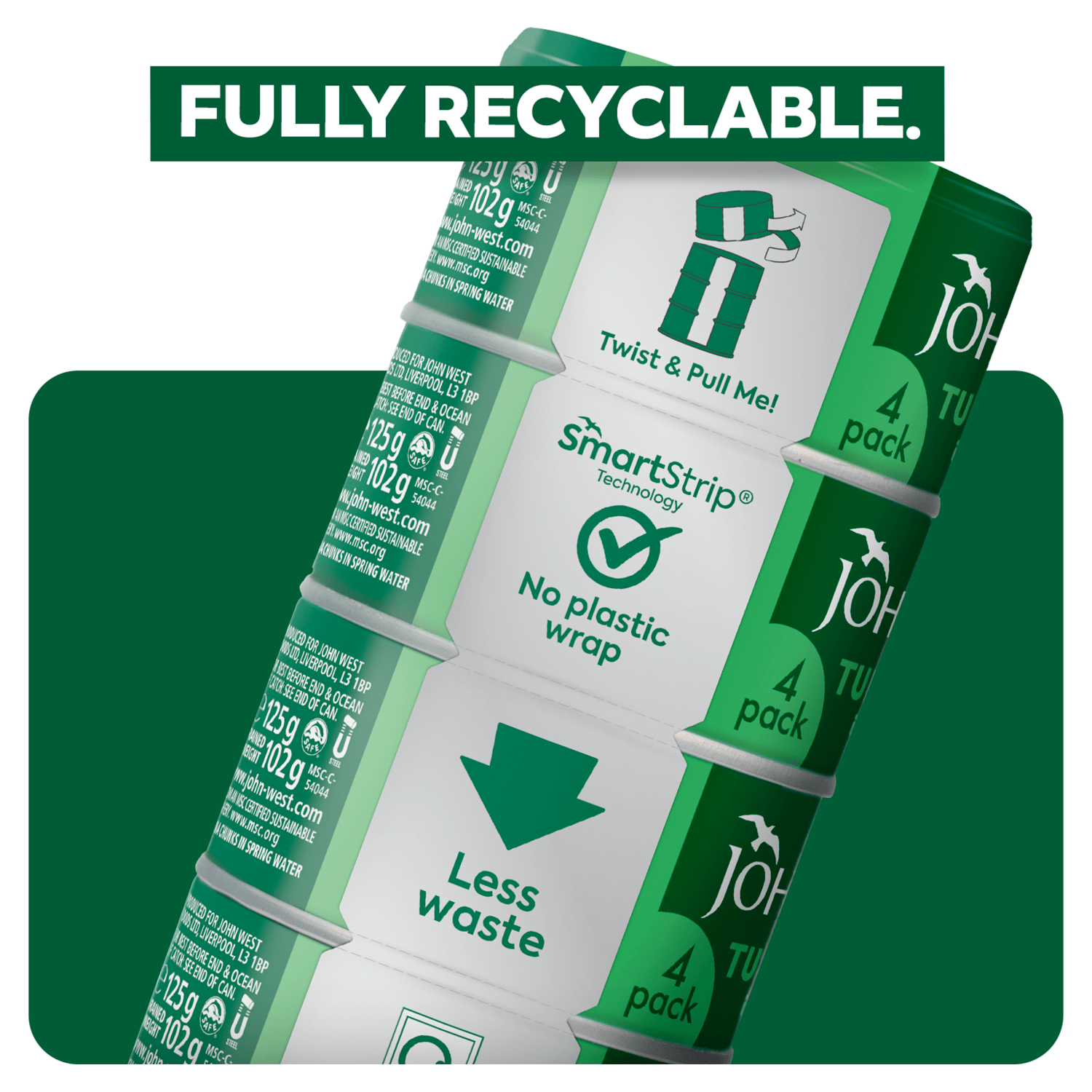 John West Tuna Chunks in Spring Water 125g - UK Food & Drink - 5000171061492