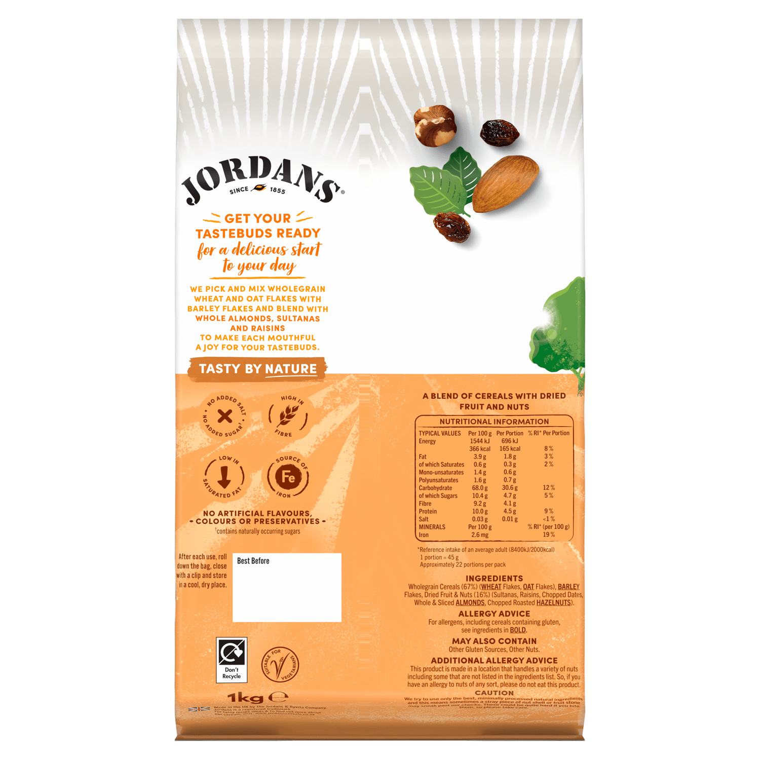 Jordans Natural Muesli 1kg - UK Food & Drink - 5010477338679