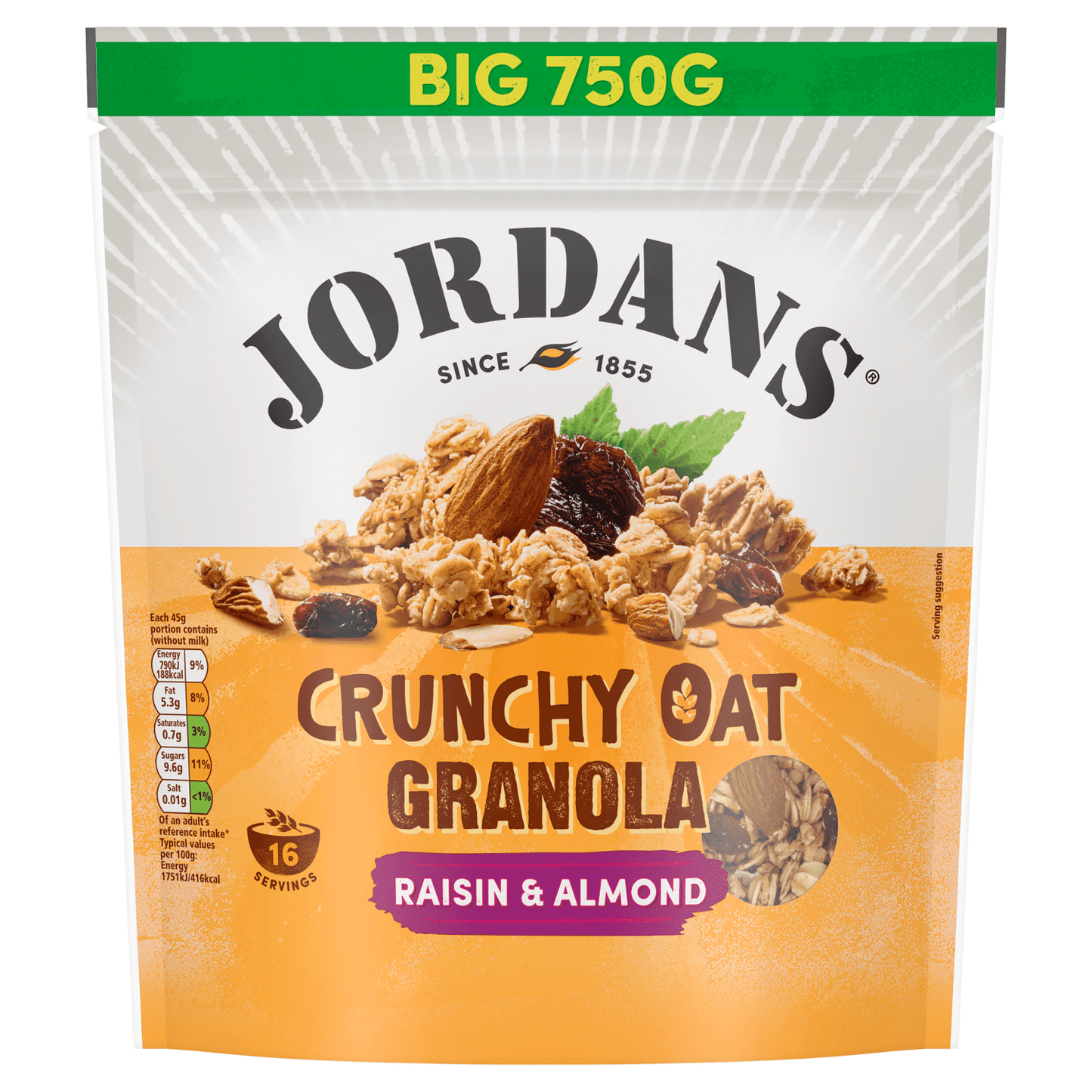 Jordans Raisin & Honey Crunchy Oat Granola 750g - UK Food & Drink - 5010477353115
