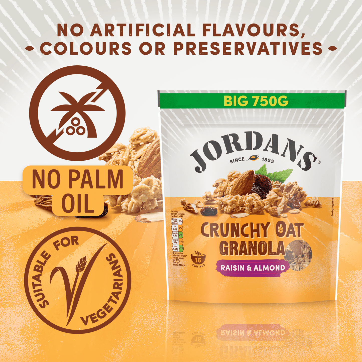 Jordans Raisin & Honey Crunchy Oat Granola 750g - UK Food & Drink - 5010477353115