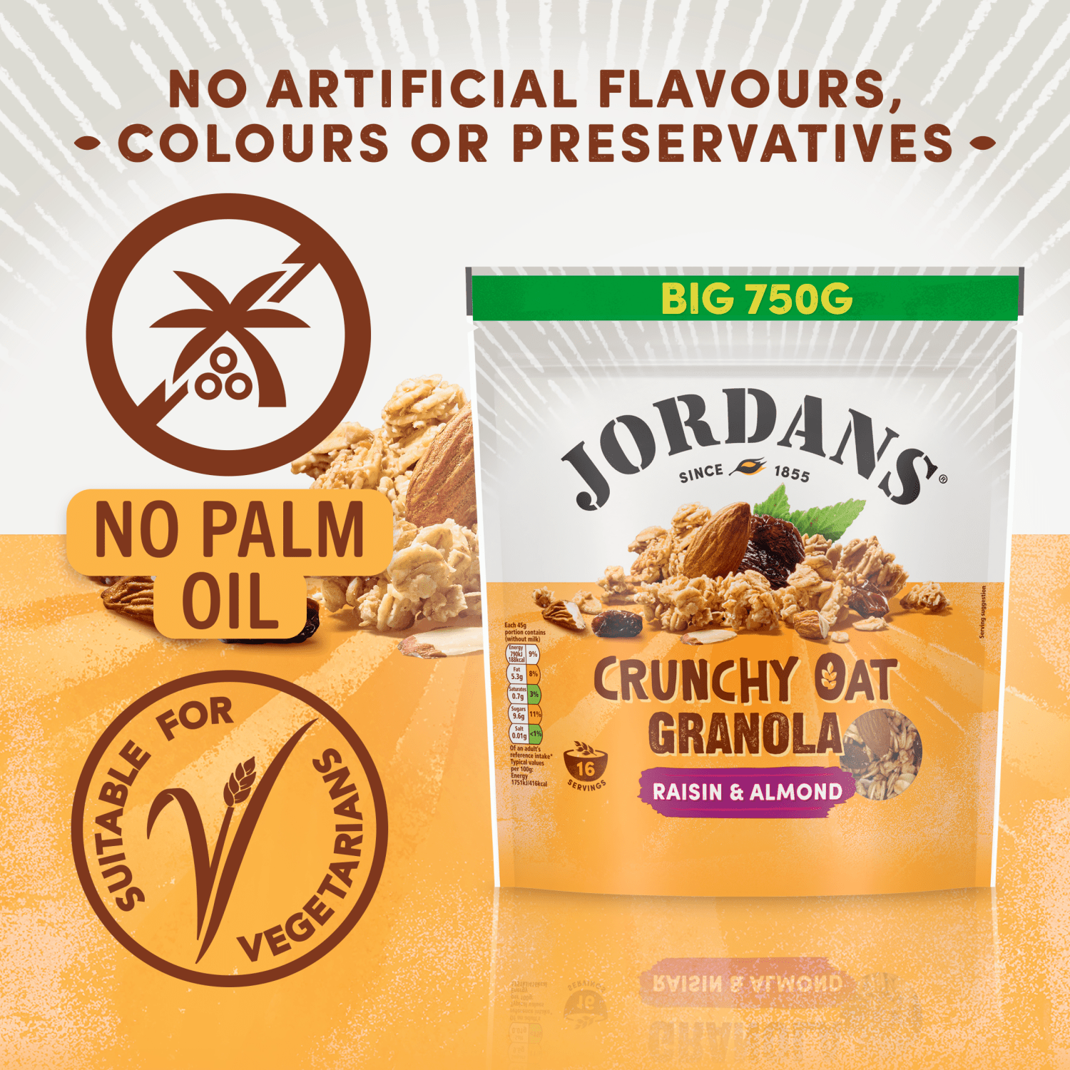 Jordans Raisin & Honey Crunchy Oat Granola 750g - UK Food & Drink - 5010477353115