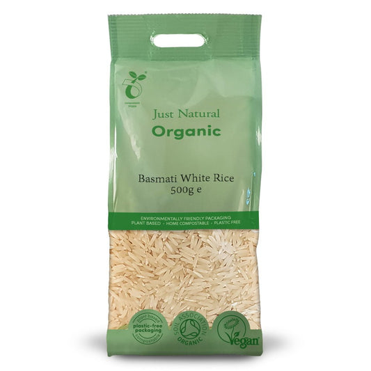 Just Natural Organic Basmati White Rice - UK Food & Drink - 5060338032956
