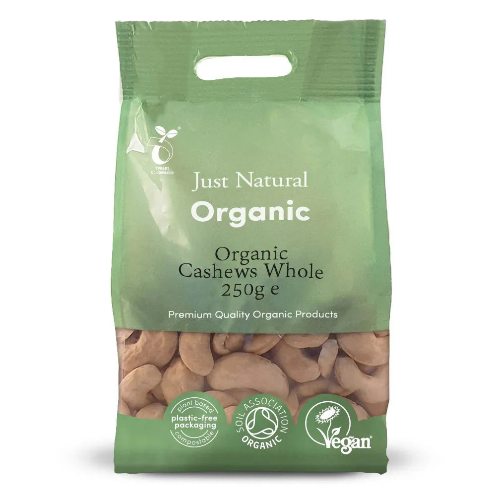 Just Natural Organic Cashews Whole - UK Food & Drink - 5060338033113
