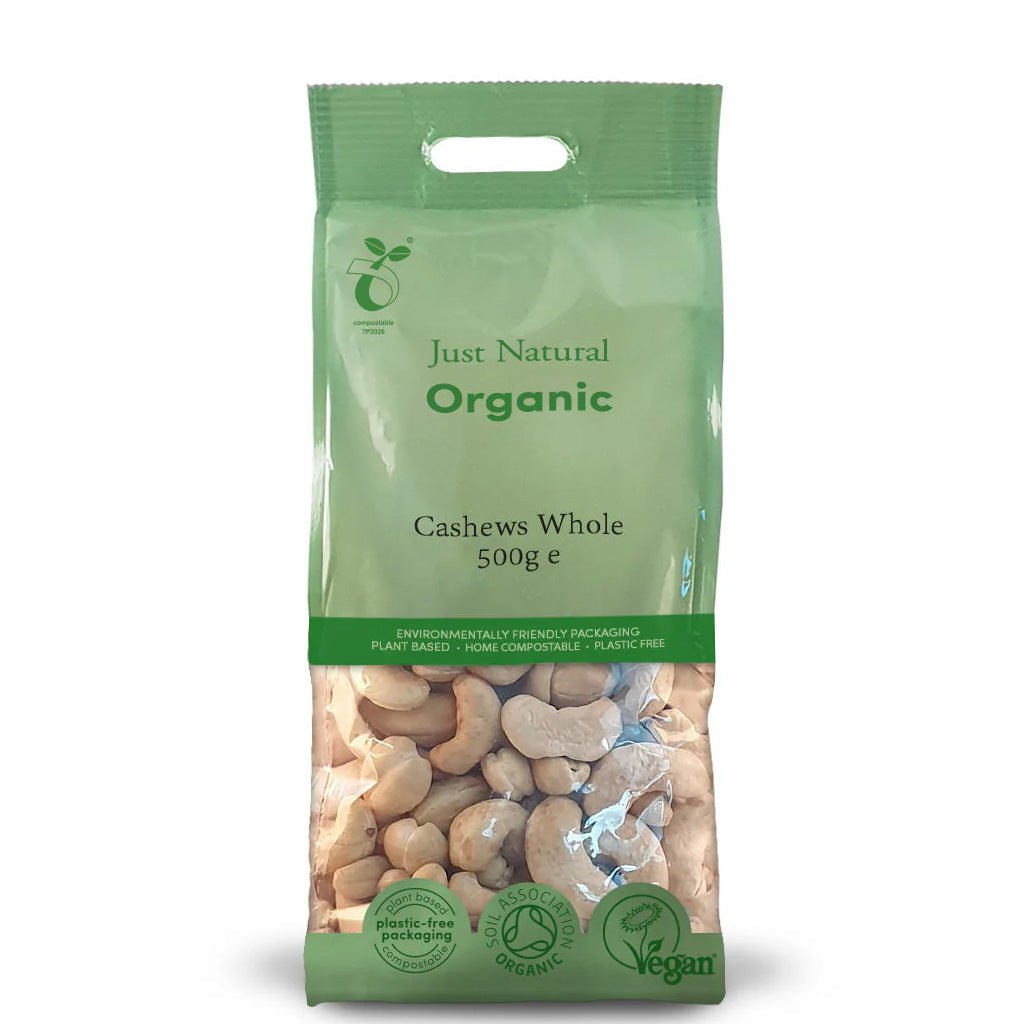 Just Natural Organic Org Cashews Whole - UK Food & Drink - 5060338039368