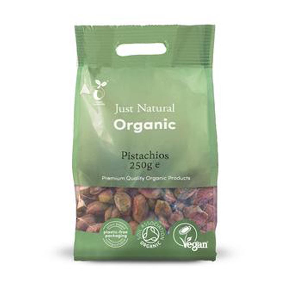 Just Natural Organic Org Pistachio Kernels Raw - UK Food & Drink - 5056078808593