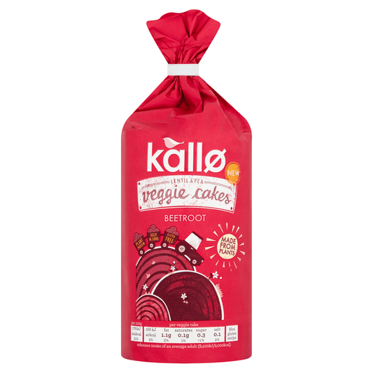 Kallo Beetroot & Balsamic Veggie Cakes 122g - UK Food & Drink - 5013665115373