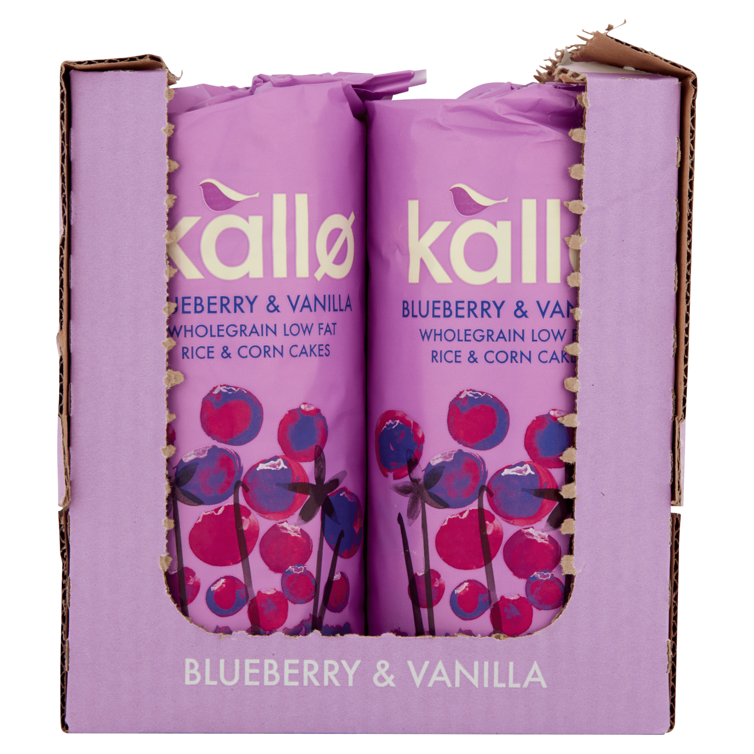 Kallo Blueberry & Vanilla Wholegrain Rice & Corn Cakes 131g - UK Food & Drink - 5013665111917