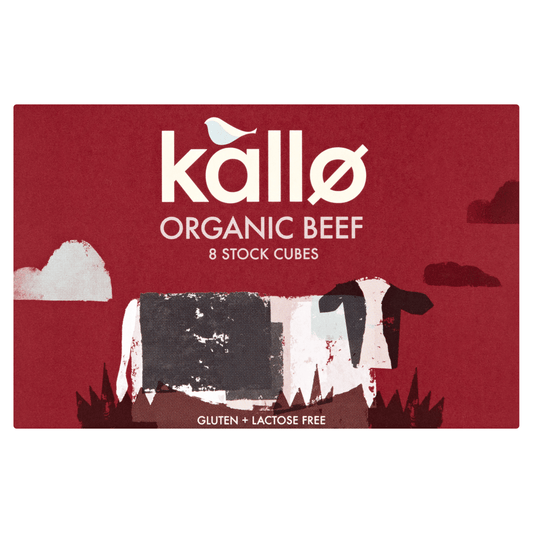 Kallo Organic Beef Stock Cubes 8 x 11g - UK Food & Drink - 5013665112259