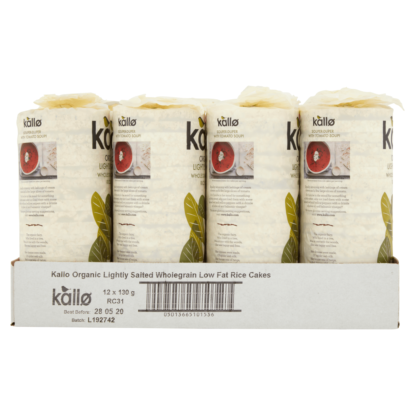 Kallo Organic Lightly Salted Wholegrain Rice Cakes 130g - UK Food & Drink - 5013665100065