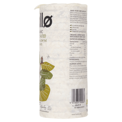 Kallo Organic Lightly Salted Wholegrain Rice Cakes 130g - UK Food & Drink - 5013665100065