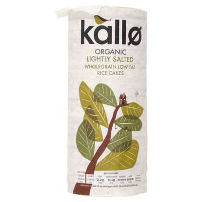 Kallo Organic Lightly Salted Wholegrain Rice Cakes 130g - UK Food & Drink - 5013665100065