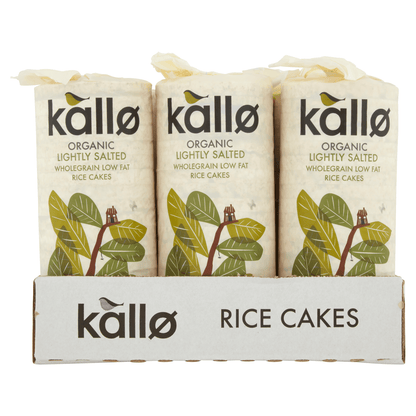 Kallo Organic Lightly Salted Wholegrain Rice Cakes 130g - UK Food & Drink - 5013665100065