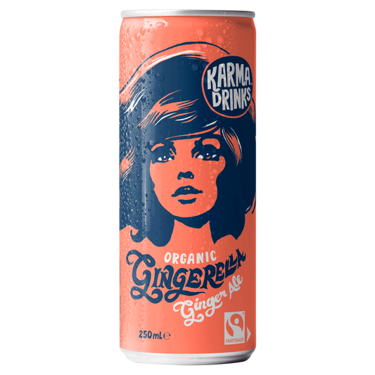 Karma Drinks Fairtrade Organic Gingerella Ginger Ale 250ml - UK Food & Drink - 9421902090356