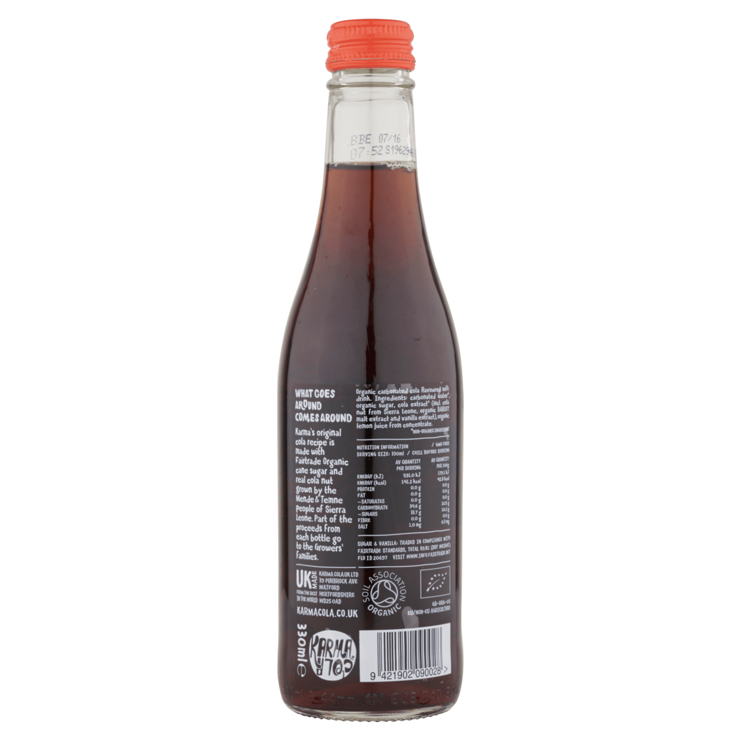 Karma Drinks Fairtrade Organic Karma Cola 300ml - UK Food & Drink - 9421902090028