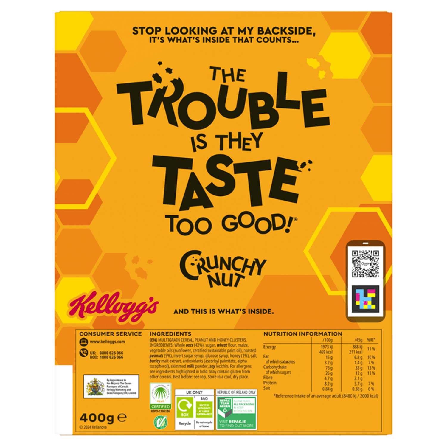 Kellogg's Crunchy Nut Clusters Honey & Nut 400g - UK Food & Drink - 5059319022406