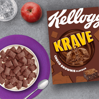 Kellogg's Krave Choco Brownie Flavour 375g - UK Food & Drink - 5059319029221