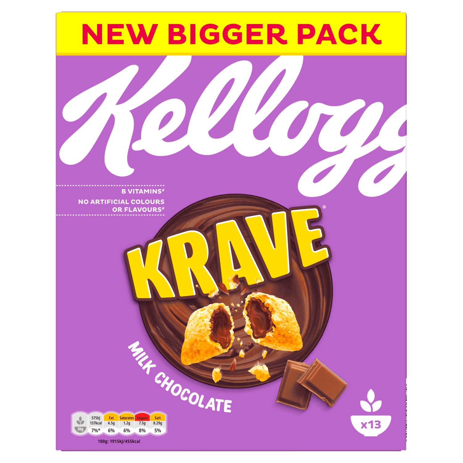 Kellogg's Krave Milk Chocolate 410g - UK Food & Drink - 5059319015279